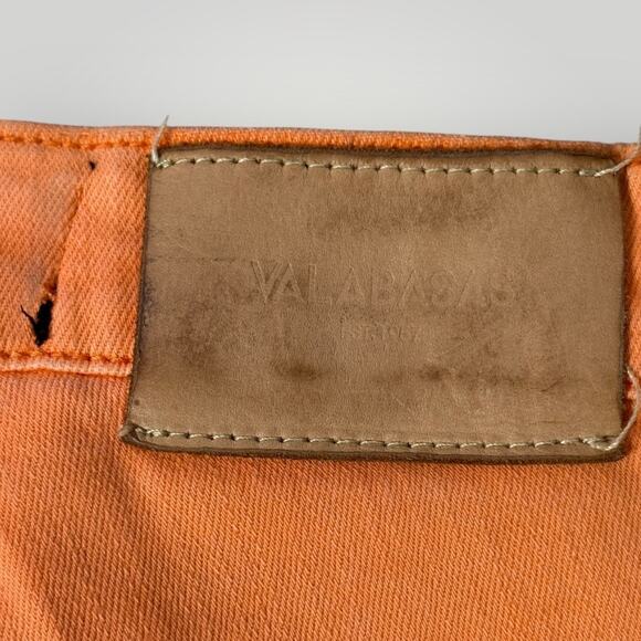 VALABASAS STACKED "V71'' ORANGE JEANS SZ 28 L35 - Picture 6 of 9